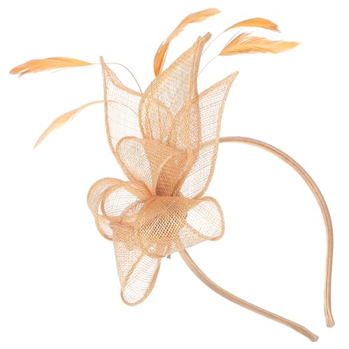 Clip chapeau fascinateur doré Milisten pour une coiffure de mariée unique