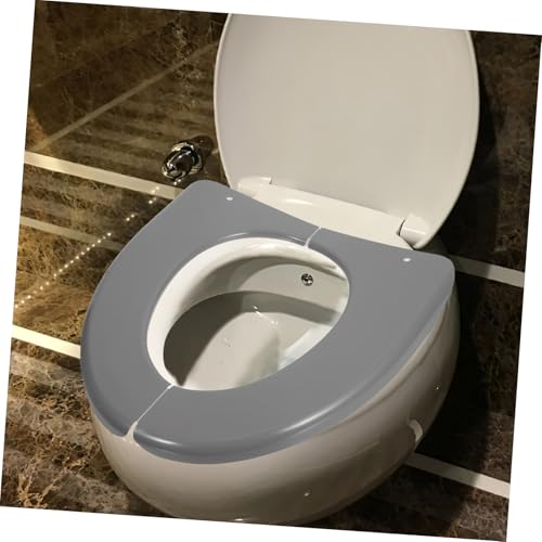 KOMBIUDA Faltbarer Toilettensitzbezug für Erwachsene Hygienisch und Komfortabel Tragbar Leichtgewichtiger Klappsitz mit Polster für Reisen Camping und Gemeinsame Toiletten in Grauer Farbe