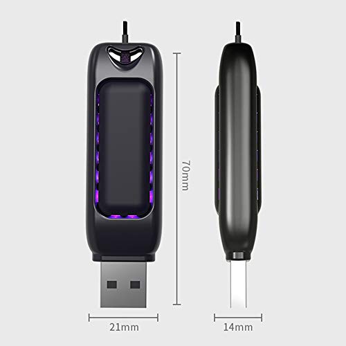 Btuty Ionizador de purificador de purificador de ar para carro USB 5M íons negativos para computador