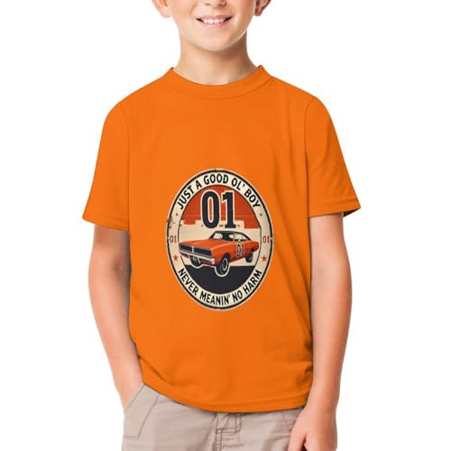 Children's Crew Neck T-Shirt Short Sleeve T Shirts for Hazzard Dukes Tee,Funny Summer T-Shirt