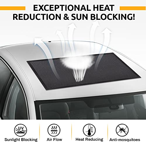 image for Motomate Car Sunroof Sun Shade- Magnetic sunroof Cover 10 Seconds Quic