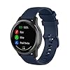 Yikamosi Compatibel met Garmin Vivoactive 4 Bandje,22MM Snelle release Zachte Siliconen Roestvrij stalen sluiting…
