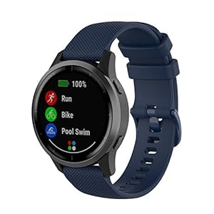 Yikamosi Compatibel met Garmin Vivoactive 4 Bandje,22MM Snelle release Zachte Siliconen Roestvrij stalen sluiting…