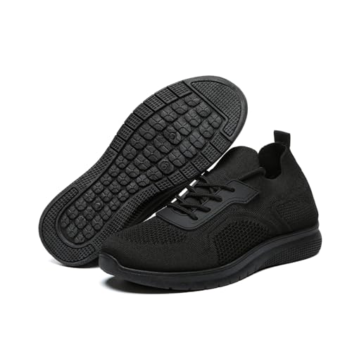 Image of Sneakers for Women Casual Lightweight Standing All Day Tennis Walking Shoes Black Non Slip Work Nursing Shoes