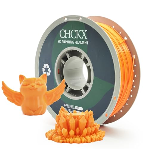 CHCKX PETG 3D Printer Filament 1.75mm +/-0.03mm Tolerance 1kg Spool(2.2lbs) for Most 3D Printers Orange
