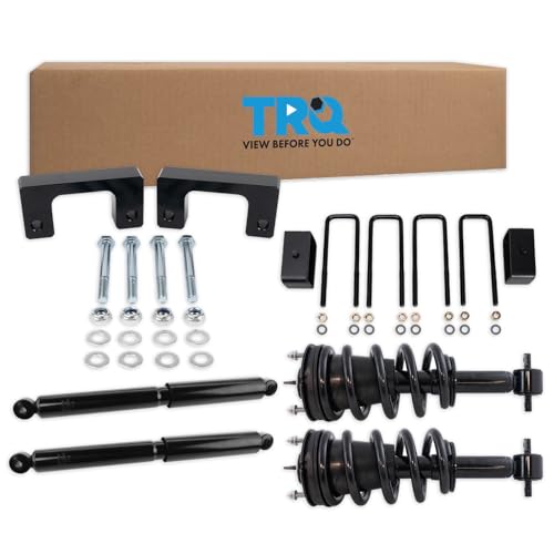 Image of TRQ Front Complete Strut & Rear Shock Absorber Kit Compatible with 2014-2019 Chevrolet GMC