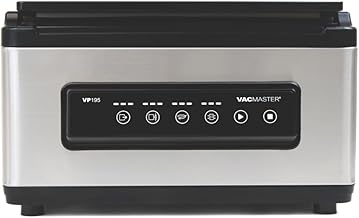 VacMaster VP195 Chamber Vacuum Sealer, 2-in-1 Sealing Power, Dual Function Chamber & External Sealing, Internal for Pouches 12"x12", External for Textured Pouches 12" & Longer, Stainless Steel