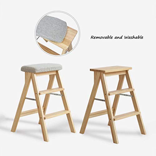 Tabouret escabeau en bois noble style meuble de bibliothèque classique