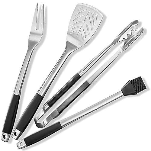 Set de 4 utensilios para asado en acero inoxidable miniatura 1