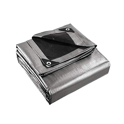 Instahut Tarp, 6 X 7.3M Canvas Tarps Beach Shade Heavy Duty Camping Tent Black