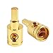 Amp Input Reducer Brass with Gold Plated 0 Gauge Car Audio Power/Ground Amp Input Reducer Adapter 2Pcs