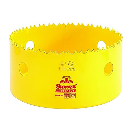 Starrett DCH0412 Bi Metal Deep Cut Hole Saw, 114mm, Lemon Tree