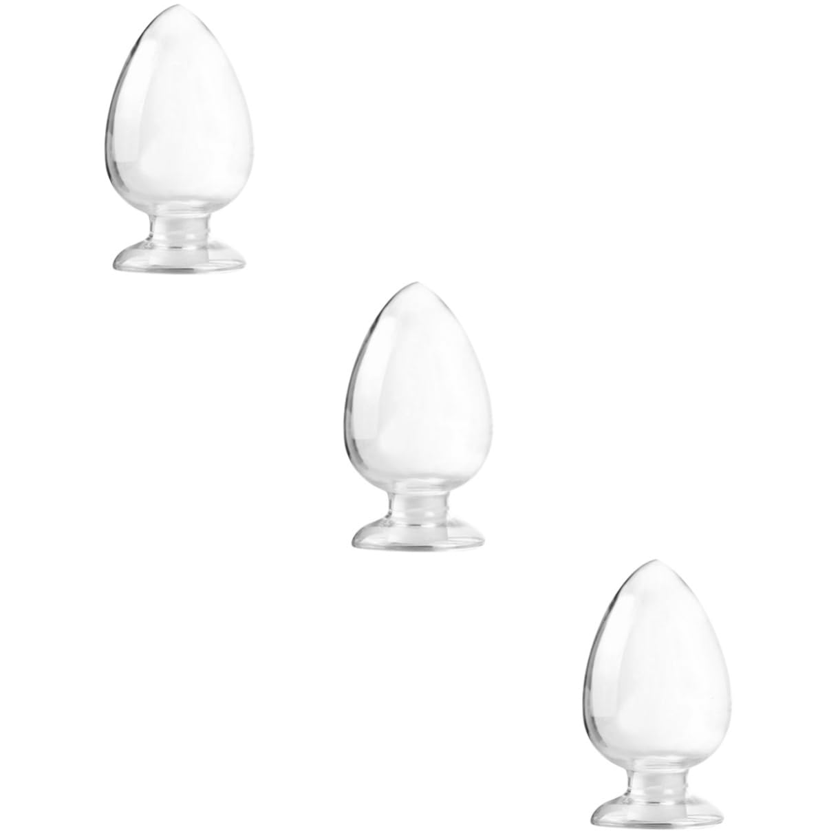 Cabilock Lot De 3 Flacons De Stockage Coniques En Verre Avec Bouchon Bocal De Stockage Déchantillons Pour Laboratoire/maison Étanches Et Robustes