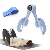 Thigh Trainer, 360°Adjustable Pelvic Floor Muscle Trainer with LED Display, Inner Thigh Exerciser with 20LB Resistance Band for Women, Home Fitness Equipment for Hip, Leg, Arm