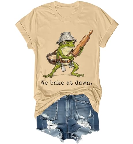 We Bake At Dawn Shirt Funny Frog Baked Bread T-Shirt Unisex