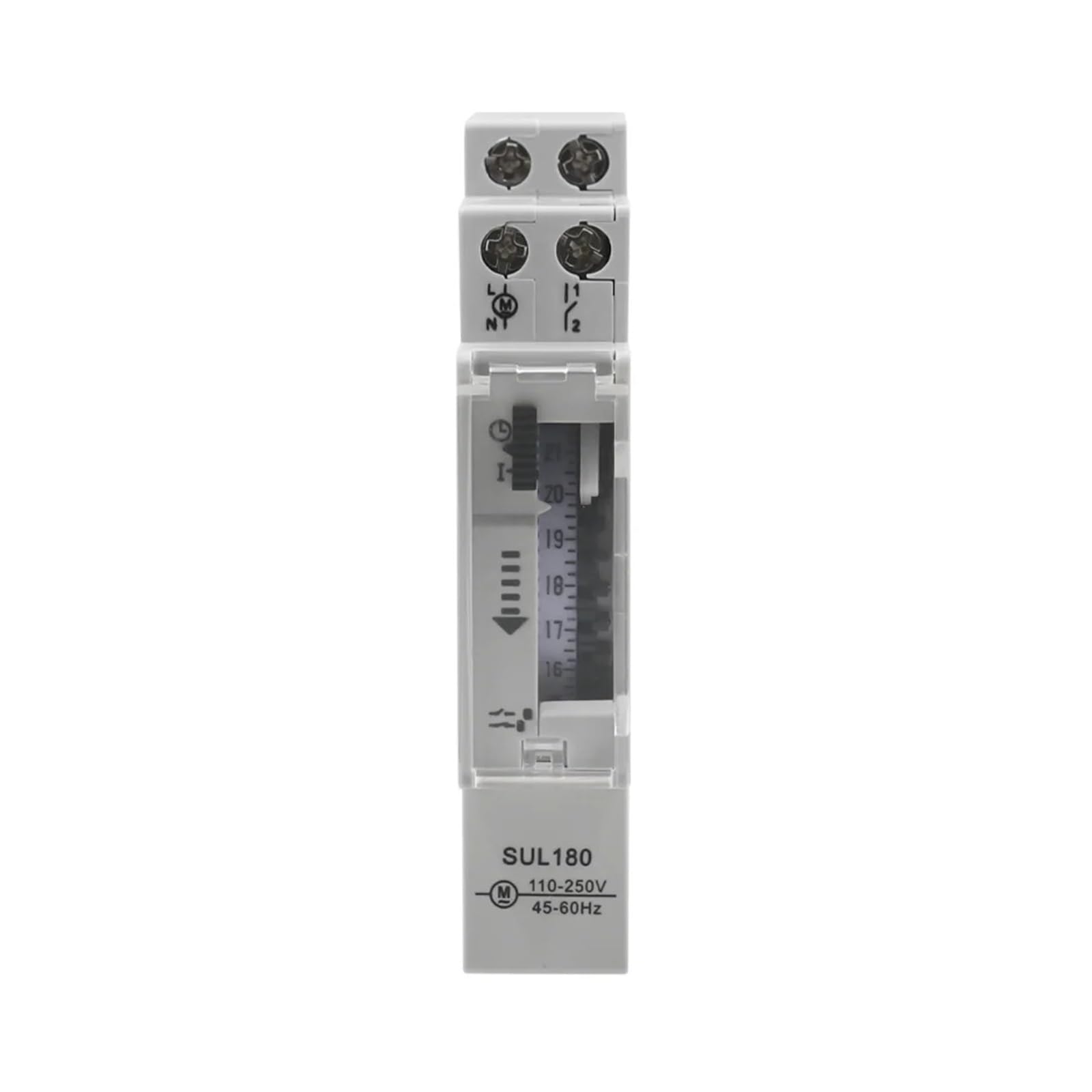 DEBLAN Minuterie mécanique 45-60Hz 24 Heures 110-250V 16A, minuterie mécanique Programmable sur Rail DIN SUL180