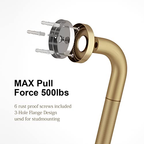 2 Pack 12 Inch Antique Bronze Shower Grab Bar W/Anti-Slip Grip, Imomwee Sus304 Stainless Steel Bathroom Grab Bar Handle, Safety Shower Balance Bar, Handicap Elderly Senior Assist Hand Rail Support #TOP2