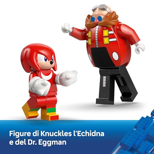 Sonic the Hedgehog Knuckles vs. il Mech Egg Crusher del Dr. Eggman - Set con 2 Minifigure, Anelli e Smeraldi del Caos - Regalo per Bambini e Bambine da 8 Anni in su Fan dei Videogiochi - 77005 - Lego - Immagine 8