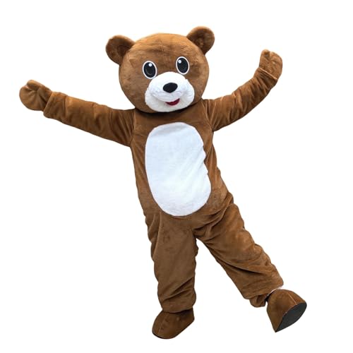 [MASCOTSHOWS MASCOTS MAKE LIFE BEAUTIFUL] 熊着ぐるみ大人用 コスチュームクマきぐるみ シンプルな大きなくまの全身着ぐるみ 男女兼用 フリーサイズ リアルな衣装 パーティー 店頭 街頭 バザー イベント 学園祭向け