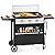 GREEN PARTY 27 inch BBQ Propane Gas Griddle, Freestanding/Tabletop Flat Top Griddle w/Ceramic Coated Cast Iron Pan, 3 Burner Lift-Off Griddle Station for Outdoor Cooking Camping Tailgating Barbecue