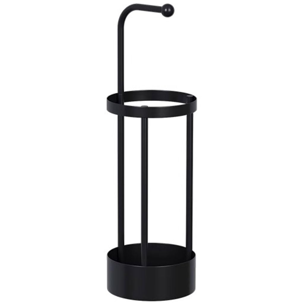 SBJKLYRN umbrella stand, Large Capacity Floor-standing Bin, Umbrella Bucket With Raised Rim, Gift(Black)