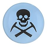 Viking Skull and Hammers Glass Strong Magnetic Refrigerator Magnet Round Fridge Decoration for White