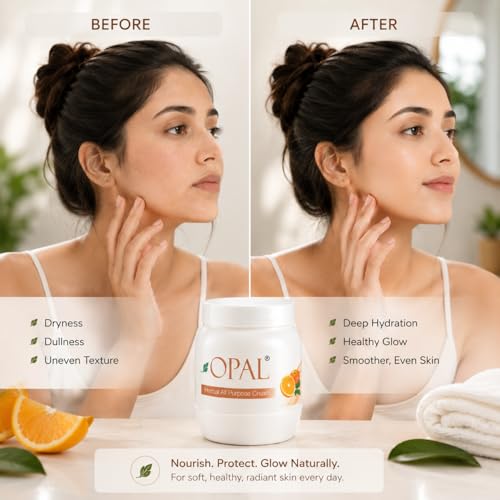 Image of OPAL Orange Herbal All Purpose Cream for Deep Nourishing & Refreshing Moisturizing Cream - Hydrating & Revitalizing Skin Care Cream All Skin Types - 800gm