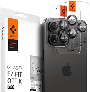 Spigen EZ Fit Optik Pro osłona obiektywu aparatu ze szkła hartowanego do iPhone 14 Pro / 14 Pro Max, 2-pak (czarna)