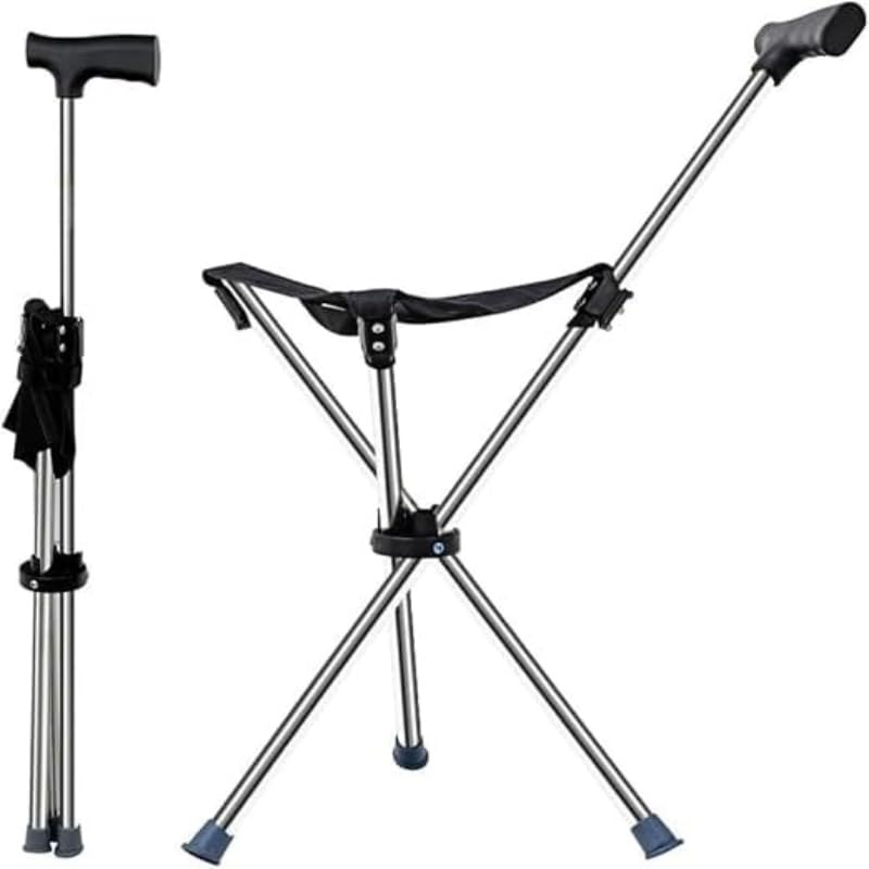 Lightweight Travel Stools for Adults. Cane with seat,Walking Stick,Foldable Chair,Hiking Stick,Camping,Hiking,Walking Cane Chair,Walking Stick with seat,Seatable Crutch Stool,Stick Chair