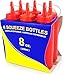 New Star Foodservice 26283 Squeeze Bottles, Plastic, 8 oz, Red, Pack of 6