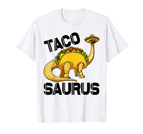 Taco Saurus Tee Shirt Funny Men Cinco De Mexican Celebration Maglietta