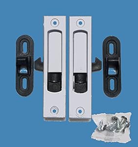 First Lot Metal Body Concealed Lock for Aluminum Sliding Window Pack of 2 Pair (Silver)