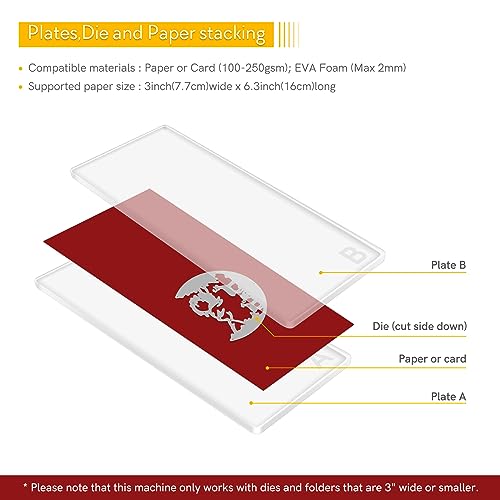 Mini Manual Die Cutting and Embossing Machine,for Arts&Crafts,Scrapbooking& Cardmaking,3\" Opening,Crafting Projects Cutting Machine for Starter,Beige Metal Cutting Dies Machine with 4 Cutting Machine - Thumbnail 5