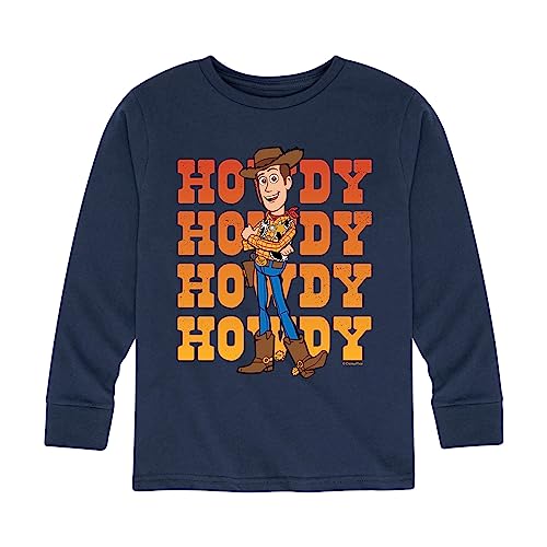 Disney Toy Story - Woody Howdy - Toddler and Youth Long Sleeve Graphic T-Shirt