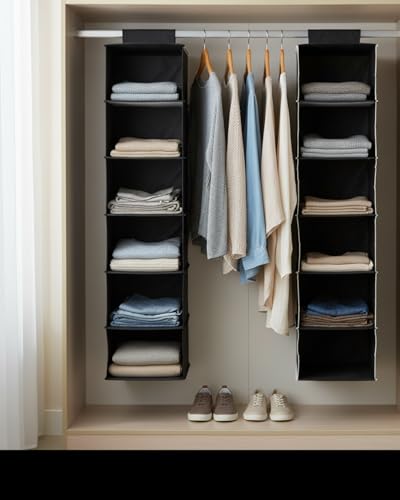 Image of bkr Hanging 6-Shelf Closet Cloth Organizer (Pack of 4)