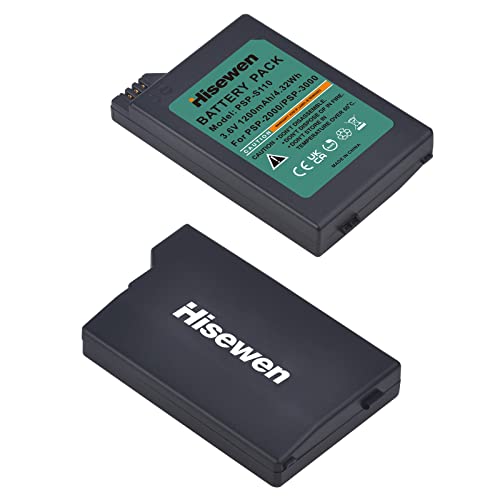 Hisewen 1200Mah 3.6V Lithium Ion Battery For Sony Psp 3000 / Psp Slim 2000 Psp-S110 Console, Psp-2001, Psp-3000, Psp-3001, Psp-3002, Psp-3004, Psp Slim Console #TOP6