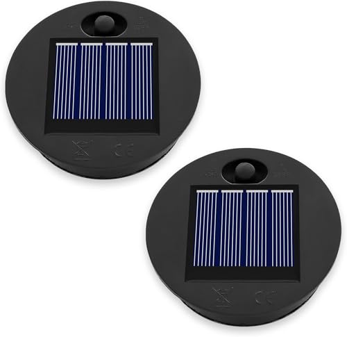 ZQX Ersatzteile für Casaia Solarlampen - Set aus 3 warmweißen LED-Solarabdeckungen, Ø 9.5cm, für verschiedene Solarlampen.