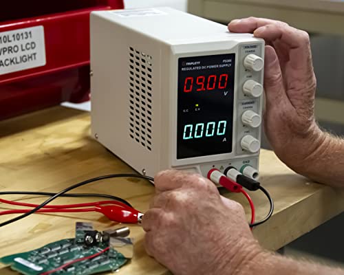 Image of Triplett PS305 Single Output 30V /5A DC Power Supply with Dual 4-Digit LED Displays with Certificate of Traceability to NIST