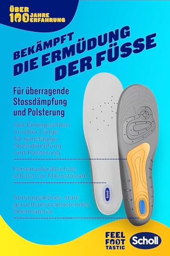 Scholl GelActiv Einlegesohlen Work für Arbeitsschuhe Größe 35,5-40,5