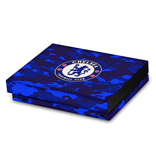 Autocollant Chelsea FC Xbox One X habillage vinyle camouflage pour salon gamer