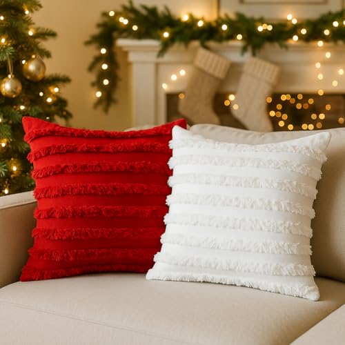 Image of TODY Boho Parent (Boho Red White, 12x12 Inch (Set of 2))