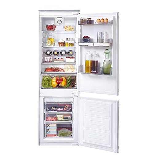 Candy CKBBF 172/1, Frigorífico Combi Integrable, 54CM, 246L, No Frost, Ventilador Airfan, Cajón Verdulero y Frescos, Botellero, Control Interno, LED, Altura Ajustable, 41DB, Clase F, Blanco