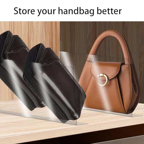 10 Stück Regaltrenner, Regalteiler Transparente Kleiderschrank Trenner Regal Schrankteiler Acryl Shelf Dividers für Schlafzimmer Küche Schränke und Organisation