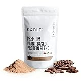 EXALT Nutrition - Vegan Protein Powder - Ghanaian Cacao - 100% Natural - Plant Based Pea & Brown Rice Protein - Dual Release Blend - Naturally Sweetened - Free from Soy, Gluten & Dairy - 500g