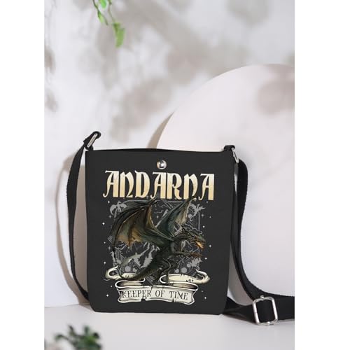 MAOFAED Andarna Dragon Gift, Andarna Keeper of Time Crossbody Bag for Book Lover, Tairn And Andarna Gift (keeper of time)3