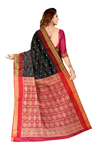 Generic green sambalpuri silk saree – image 2