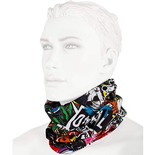 O‘NEAL | Halstuch Schlauch-Schal | Mountainbike Motocross Motorrad | Ungesäumt, Bequemes Material, elastischer Stoff | Neckwarmer Crank | Unisex | Schwarz Multi | Einheitsgröße