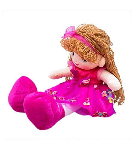 Boneca Marom Claro com Faixa no Cabelo 35Cm, Foffylandia, Marrom Claro