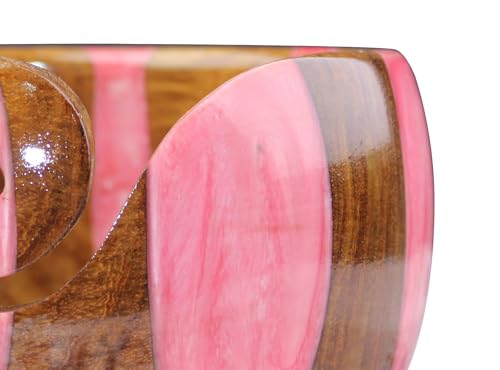 Image of Wooden Yarn Bowl for Knitting Yarn Bowl for Crocheting, Yarn Storage Bowl to Prevent Slipping, Wooden Yarn Holder, Best Gift for Crochet (#Desig-9)