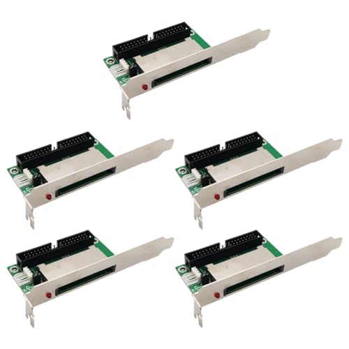 Jrifedptry Adaptador convertidor IDE de tarjeta flash compacta 3.5 IDE de 40 pines a adaptador IDE con soporte Pci panel trasero, 5 unidades